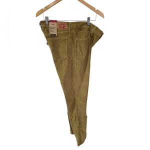 NWT Levi's 314 Shaping Straight  Corduroy Pants Zip Fly Brown Size 32 X 30